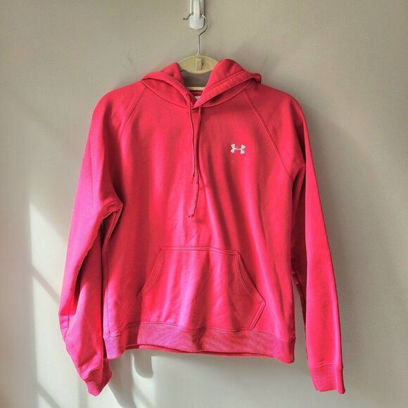 2 UNDER ARMOUR HOODIES | Gray, Pink | Women's Small | Draw String Sweatshirts - Picture 8 of 12
